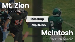 Matchup: Mt. Zion  vs. McIntosh  2017