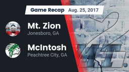 Recap: Mt. Zion  vs. McIntosh  2017