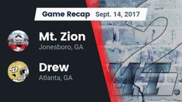 Recap: Mt. Zion  vs. Drew  2017