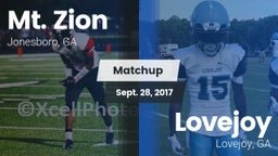 Matchup: Mt. Zion  vs. Lovejoy  2017