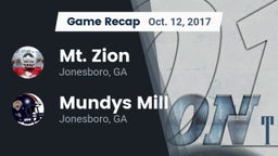 Recap: Mt. Zion  vs. Mundys Mill  2017