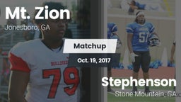 Matchup: Mt. Zion  vs. Stephenson  2017