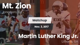 Matchup: Mt. Zion  vs. Martin Luther King Jr.  2017