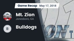 Recap: Mt. Zion  vs. Bulldogs 2018