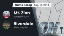 Recap: Mt. Zion  vs. Riverdale  2018