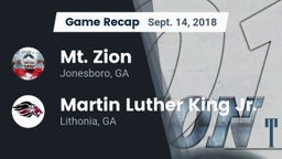Recap: Mt. Zion  vs. Martin Luther King Jr.  2018