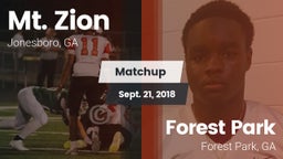 Matchup: Mt. Zion  vs. Forest Park  2018