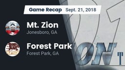 Recap: Mt. Zion  vs. Forest Park  2018