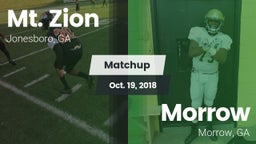 Matchup: Mt. Zion  vs. Morrow  2018