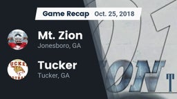 Recap: Mt. Zion  vs. Tucker  2018