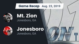 Recap: Mt. Zion  vs. Jonesboro  2019