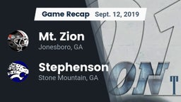 Recap: Mt. Zion  vs. Stephenson  2019