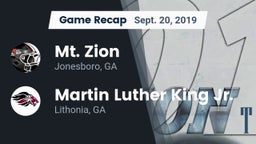 Recap: Mt. Zion  vs. Martin Luther King Jr.  2019