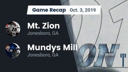 Recap: Mt. Zion  vs. Mundys Mill  2019