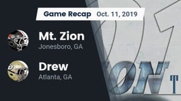 Recap: Mt. Zion  vs. Drew  2019