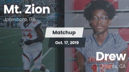 Matchup: Mt. Zion  vs. Drew  2019