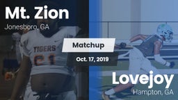 Matchup: Mt. Zion  vs. Lovejoy  2019