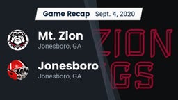 Recap: Mt. Zion  vs. Jonesboro  2020