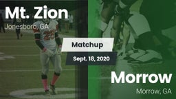 Matchup: Mt. Zion  vs. Morrow  2020