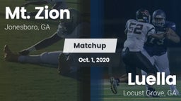 Matchup: Mt. Zion  vs. Luella  2020