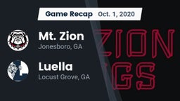 Recap: Mt. Zion  vs. Luella  2020