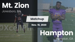 Matchup: Mt. Zion  vs. Hampton  2020