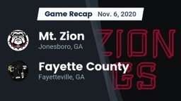 Recap: Mt. Zion  vs. Fayette County  2020
