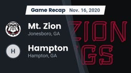Recap: Mt. Zion  vs. Hampton  2020