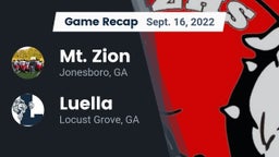 Recap: Mt. Zion  vs. Luella  2022