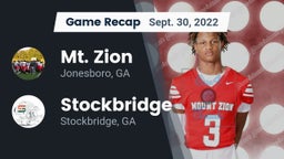 Recap: Mt. Zion  vs. Stockbridge  2022