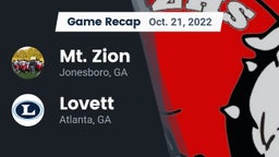 Recap: Mt. Zion  vs. Lovett  2022