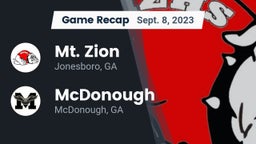 Recap: Mt. Zion  vs. McDonough  2023