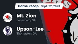 Recap: Mt. Zion  vs. Upson-Lee  2023