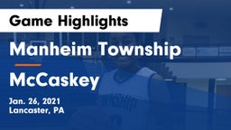 Manheim Township  vs McCaskey  Game Highlights - Jan. 26, 2021