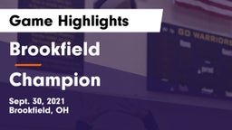 Brookfield  vs Champion  Game Highlights - Sept. 30, 2021
