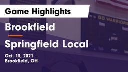 Brookfield  vs Springfield Local  Game Highlights - Oct. 13, 2021