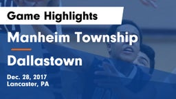Manheim Township  vs Dallastown  Game Highlights - Dec. 28, 2017
