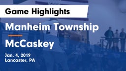 Manheim Township  vs McCaskey  Game Highlights - Jan. 4, 2019