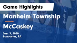 Manheim Township  vs McCaskey  Game Highlights - Jan. 3, 2020