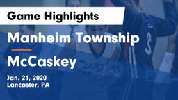 Manheim Township  vs McCaskey  Game Highlights - Jan. 21, 2020