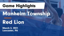 Manheim Township  vs Red Lion  Game Highlights - March 3, 2021