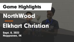 NorthWood  vs Elkhart Christian Game Highlights - Sept. 8, 2022