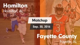 Matchup: Hamilton  vs. Fayette County  2016