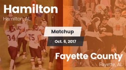 Matchup: Hamilton  vs. Fayette County  2017