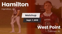 Matchup: Hamilton  vs. West Point  2018