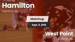 Matchup: Hamilton  vs. West Point  2019