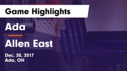 Ada  vs Allen East  Game Highlights - Dec. 30, 2017