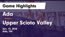Ada  vs Upper Scioto Valley  Game Highlights - Jan. 13, 2018