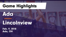 Ada  vs Lincolnview  Game Highlights - Feb. 9, 2018