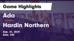 Ada  vs Hardin Northern  Game Highlights - Feb. 21, 2019